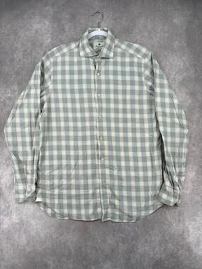 Giannetto Portofino Men’s M Plaid Cotton Shirt Made in Italy